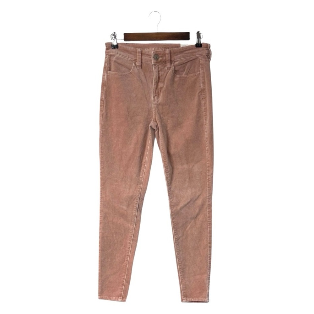 NWT American Eagle Hi-Rise Jegging Blush Pink Corduroy Skinny Pants Size 4 Short